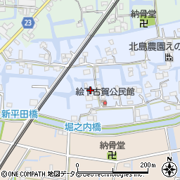 福岡県三潴郡大木町絵下古賀430周辺の地図