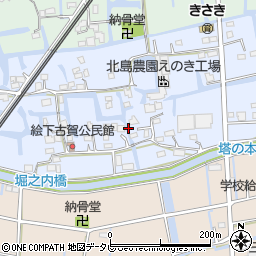 福岡県三潴郡大木町絵下古賀周辺の地図
