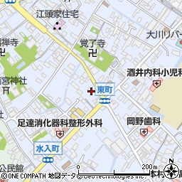 福岡県大川市榎津318周辺の地図