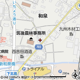 福岡県筑後市和泉630-1周辺の地図