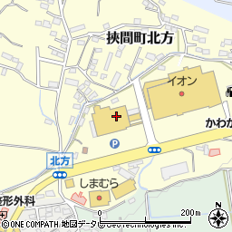 ホームワイド挾間店周辺の地図