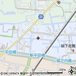 福岡県三潴郡大木町絵下古賀472周辺の地図