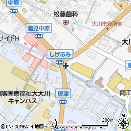 福岡県大川市酒見188-2周辺の地図