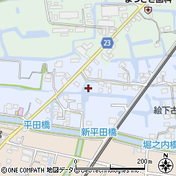 福岡県三潴郡大木町絵下古賀470周辺の地図