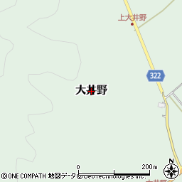 高知県四万十町（高岡郡）大井野周辺の地図