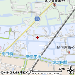 福岡県三潴郡大木町絵下古賀473周辺の地図