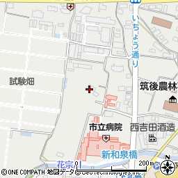 福岡県筑後市和泉572周辺の地図