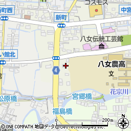福岡県八女市本町（新町）周辺の地図