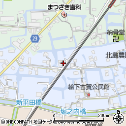 福岡県三潴郡大木町絵下古賀400周辺の地図