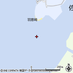 羽恵崎周辺の地図