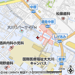 福岡県大川市榎津205周辺の地図