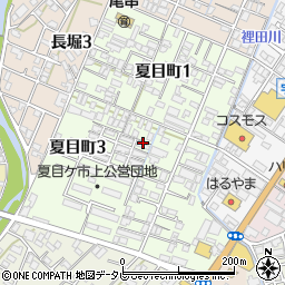 愛媛県宇和島市夏目町周辺の地図