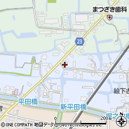 福岡県三潴郡大木町絵下古賀462周辺の地図