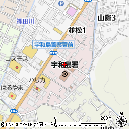 愛媛県宇和島市並松周辺の地図