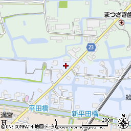 福岡県三潴郡大木町絵下古賀550周辺の地図