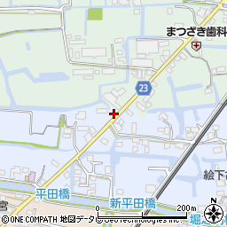 福岡県三潴郡大木町絵下古賀568周辺の地図