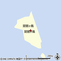 琵琶ケ島周辺の地図