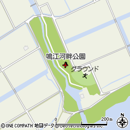 鳴江河畔公園周辺の地図
