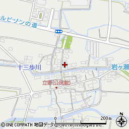 福岡県八女市立野周辺の地図