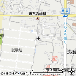 福岡県筑後市和泉562-1周辺の地図