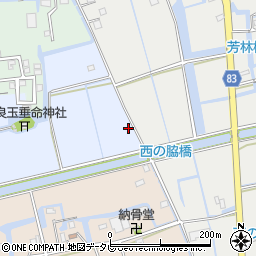 福岡県三潴郡大木町絵下古賀7周辺の地図