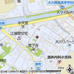 福岡県大川市榎津879周辺の地図