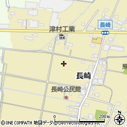 福岡県筑後市長崎周辺の地図