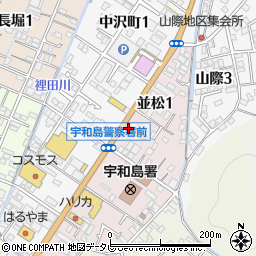 愛媛マツダ宇和島店周辺の地図