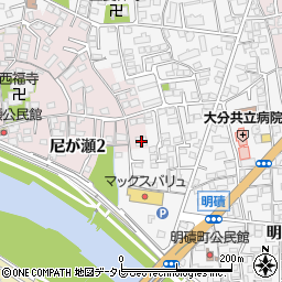 大分県大分市尼が瀬2丁目1-7周辺の地図