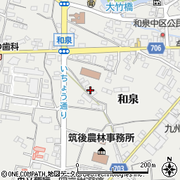 福岡県筑後市和泉426-1周辺の地図