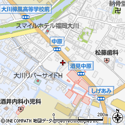 福岡県大川市酒見1-4周辺の地図