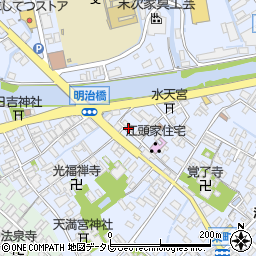 福岡県大川市榎津729周辺の地図