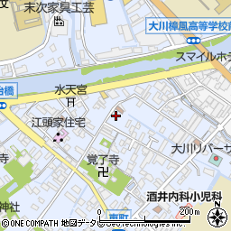 福岡県大川市榎津892周辺の地図