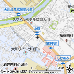 福岡県大川市酒見1-2周辺の地図
