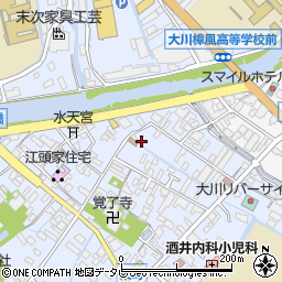 福岡県大川市榎津900周辺の地図