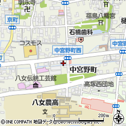 福岡県八女市本町中宮野町2-103周辺の地図