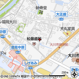 福岡県大川市酒見174-1周辺の地図