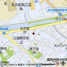 福岡県大川市榎津889周辺の地図