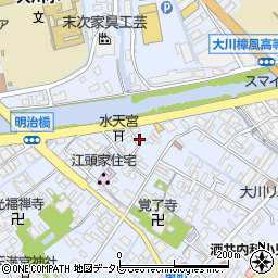 福岡県大川市榎津717-1周辺の地図