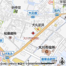 福岡県大川市酒見302-5周辺の地図