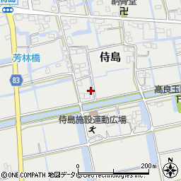 福岡県三潴郡大木町侍島周辺の地図