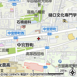 福岡県八女市本町中宮野町2-84周辺の地図