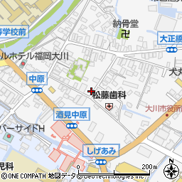 福岡県大川市酒見153周辺の地図