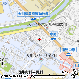 福岡県大川市酒見122-2周辺の地図