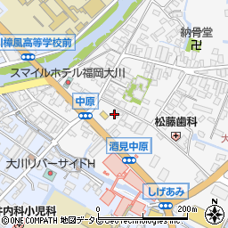 福岡県大川市酒見158-4周辺の地図