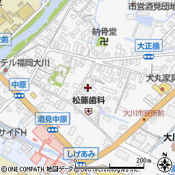 福岡県大川市酒見167-1周辺の地図