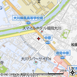 佐賀銀行大川支店周辺の地図