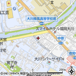 福岡県大川市酒見112周辺の地図