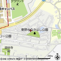 大分県大分市東野台周辺の地図