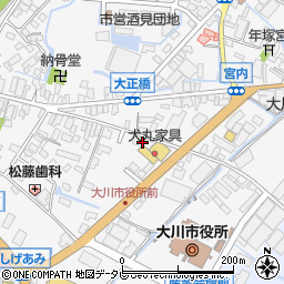 福岡県大川市酒見303-2周辺の地図
